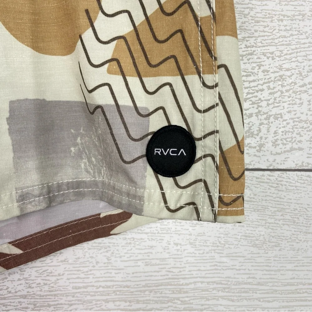 RVCA Atlas Printed Boardshort Swim Shorts Medium Unlined Beach Sun Desert Geo